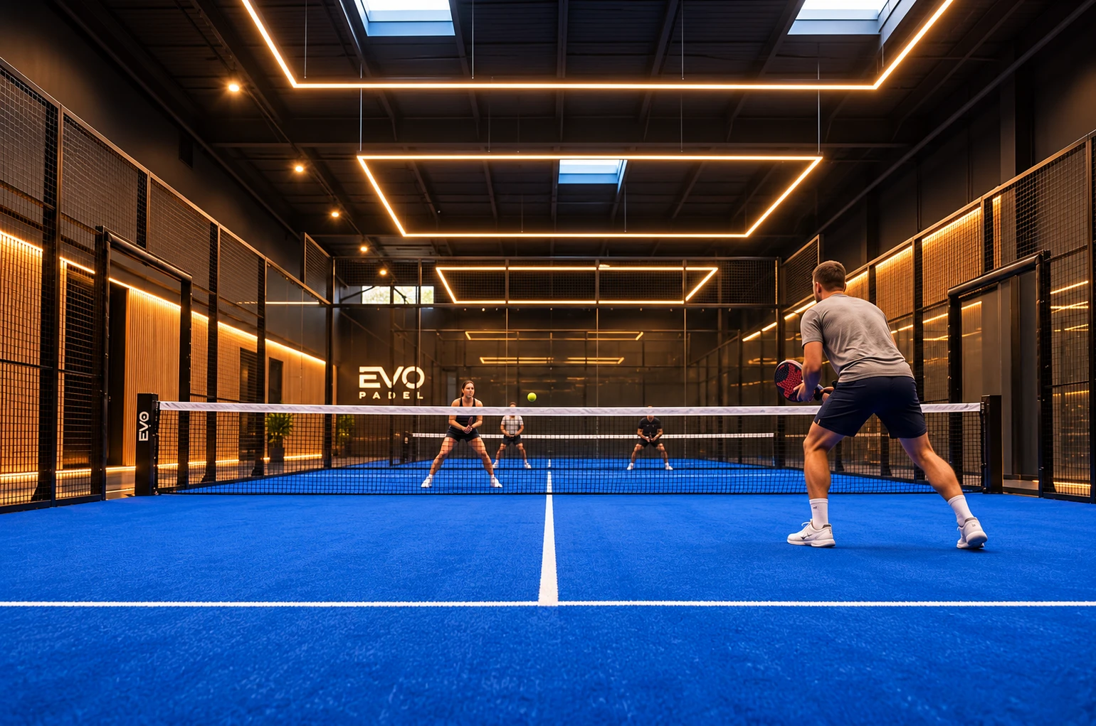 EVO indoor padel court concept in Las Vegas