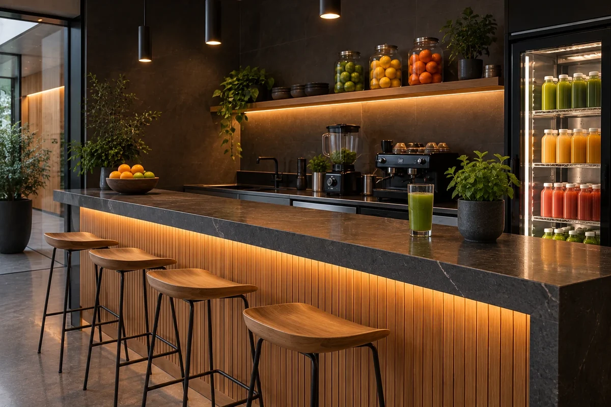 EVO connect amenity concept: wellness bar